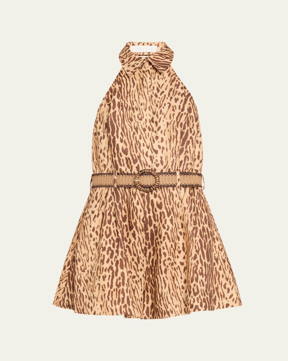 Cascadian Belted Halterneck Playsuit
